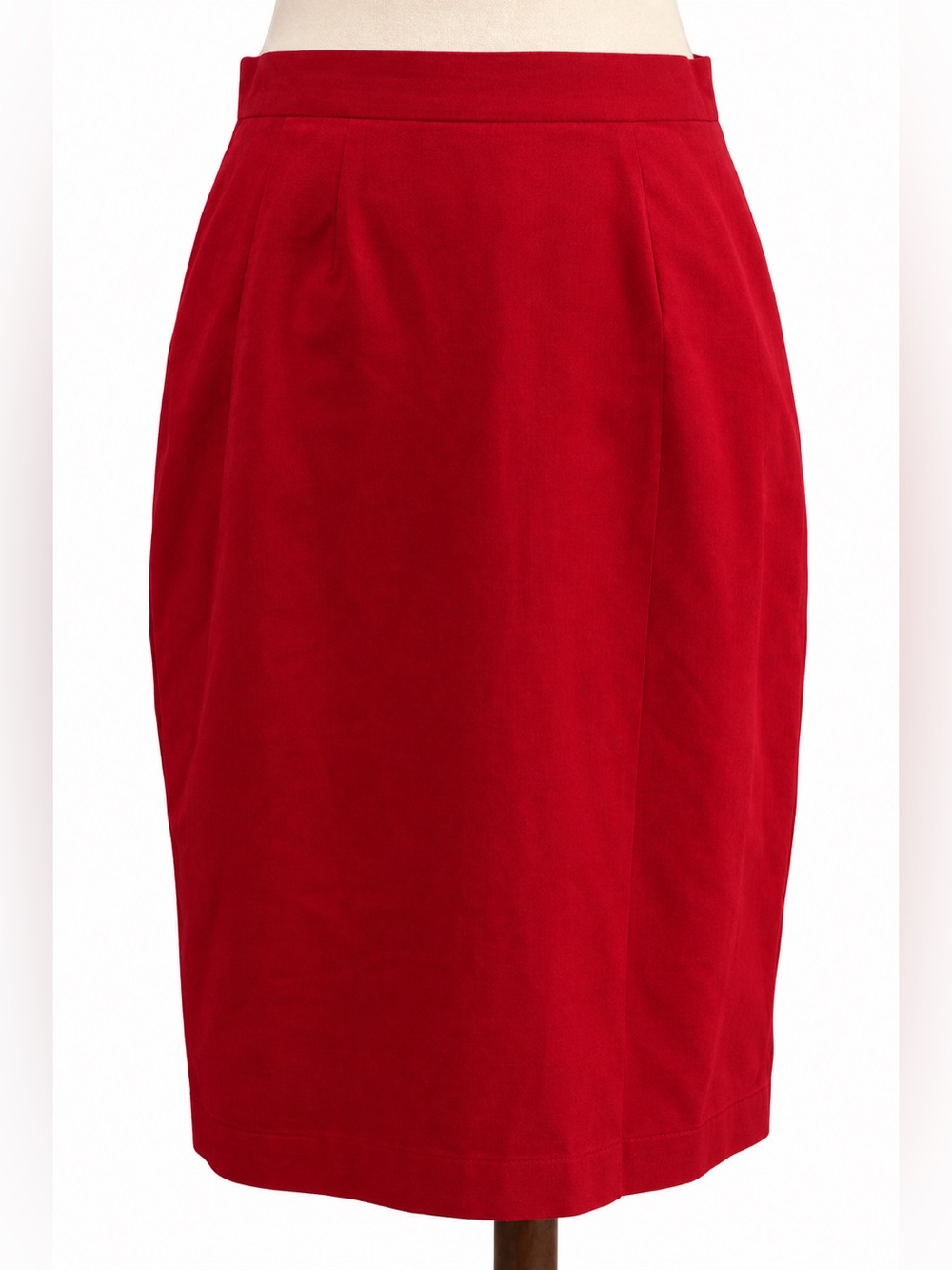 Adolfo Studio Linen Cotton Bland Vintage Red Women's Skirt Small 6